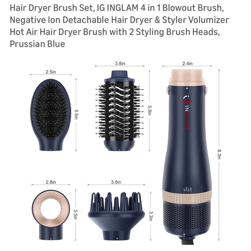 IG Inglam Blowout Brush Set 4 in 1 Blowout Brush